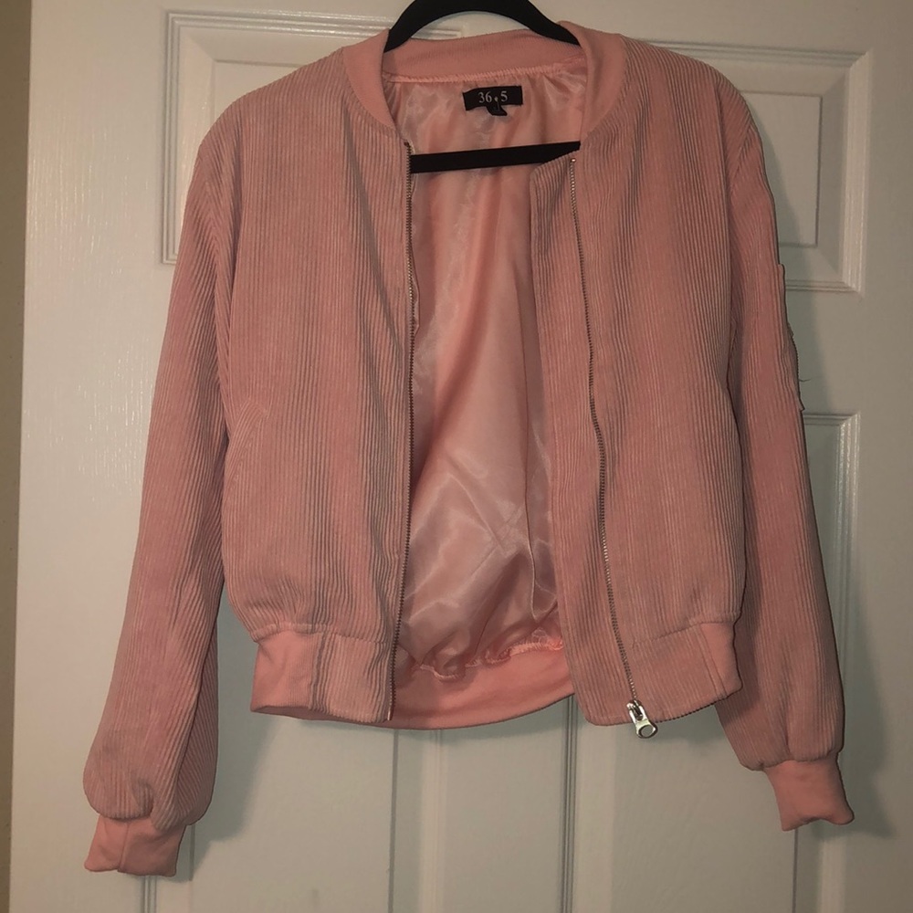 Pink bomber jacket